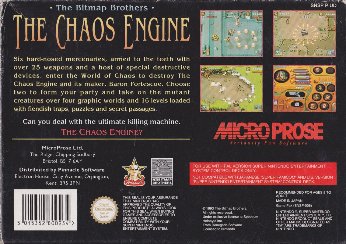 Back Cover for Soldiers of Fortune (SNES)