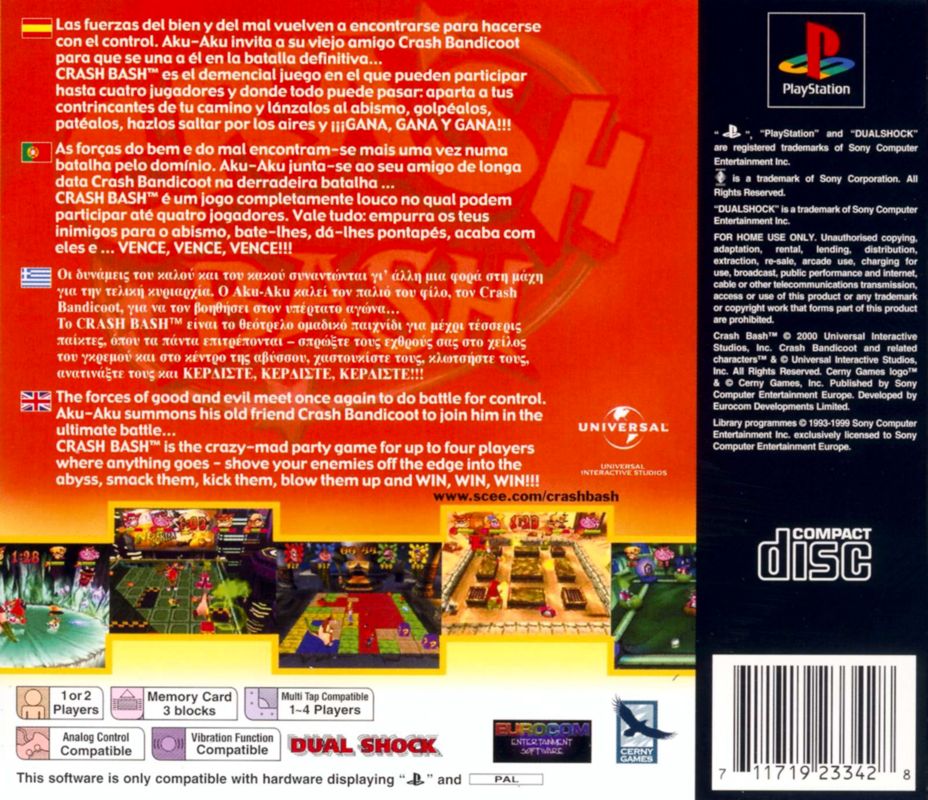 Crash Bash cover or packaging material - MobyGames