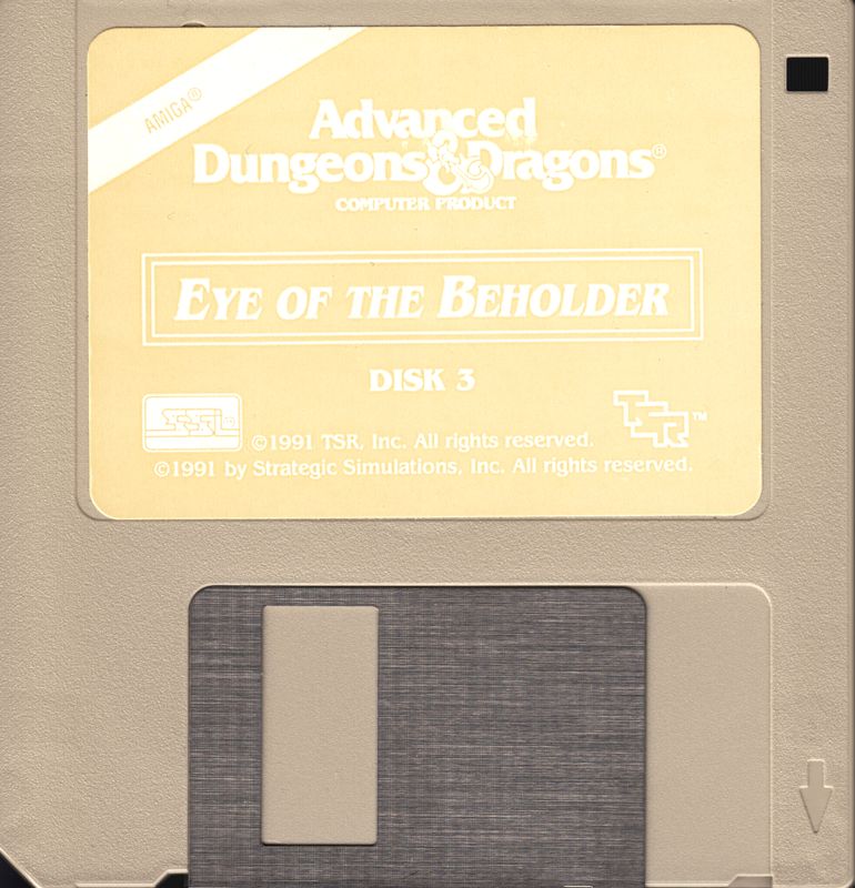 Media for Eye of the Beholder (Amiga): English Disk 3/3