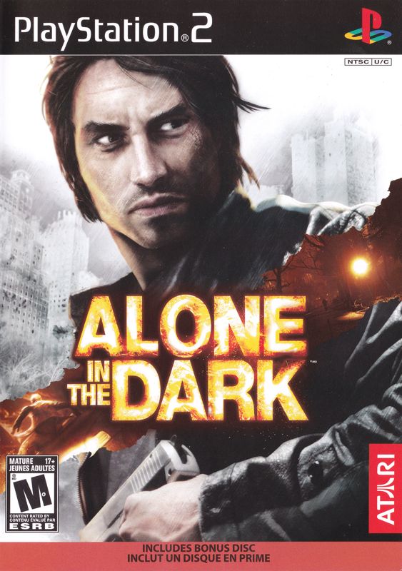 Front Cover for Alone in the Dark (PlayStation 2) (With Music from Alone in the Dark sound track disc)
