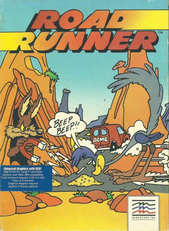 Front Cover for Road Runner (DOS) (5.25" Floppy disk release)