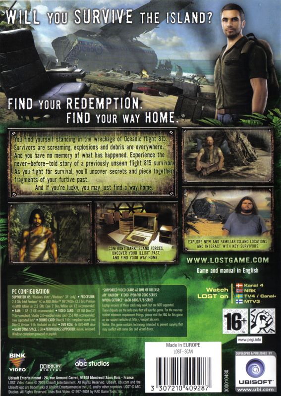 Lost: Via Domus - The Video Game cover or packaging material - MobyGames