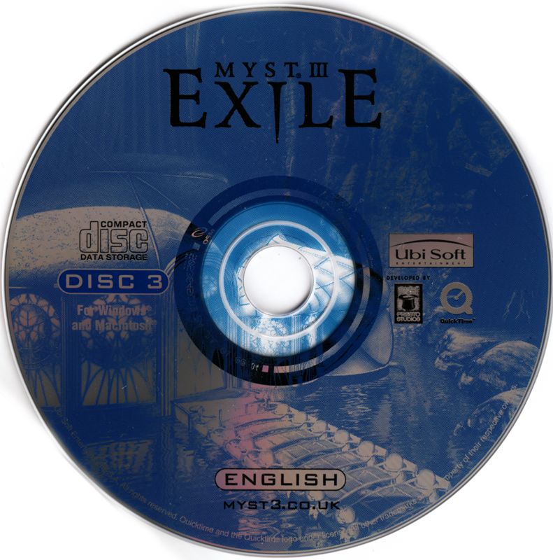 Media for Myst Trilogy (Windows): Myst III Exile CD3