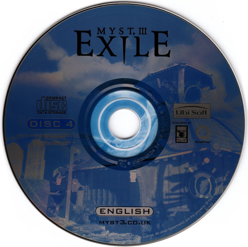 Media for Myst Trilogy (Windows): Myst III Exile CD4