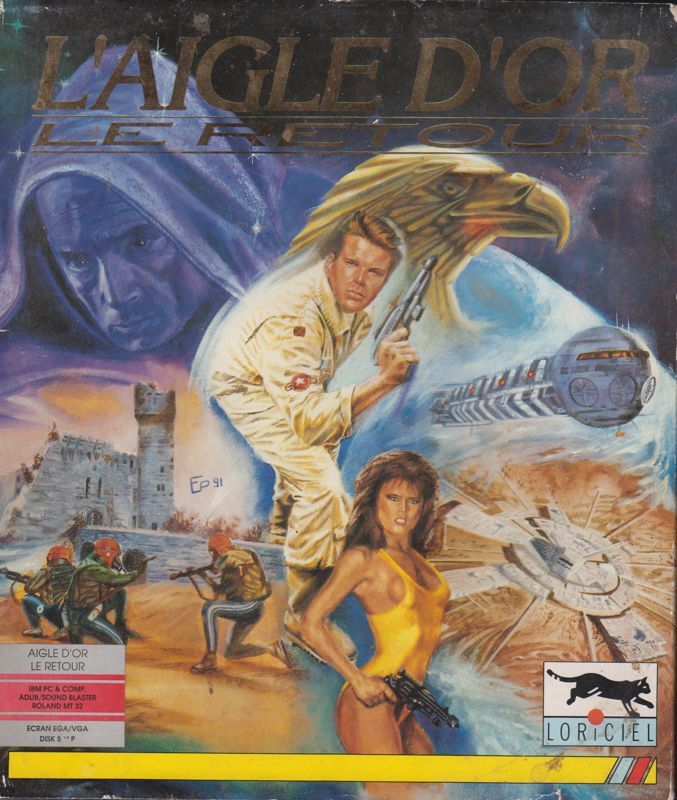 Front Cover for Golden Eagle (DOS) (Inside box logotype looks like Corel's)