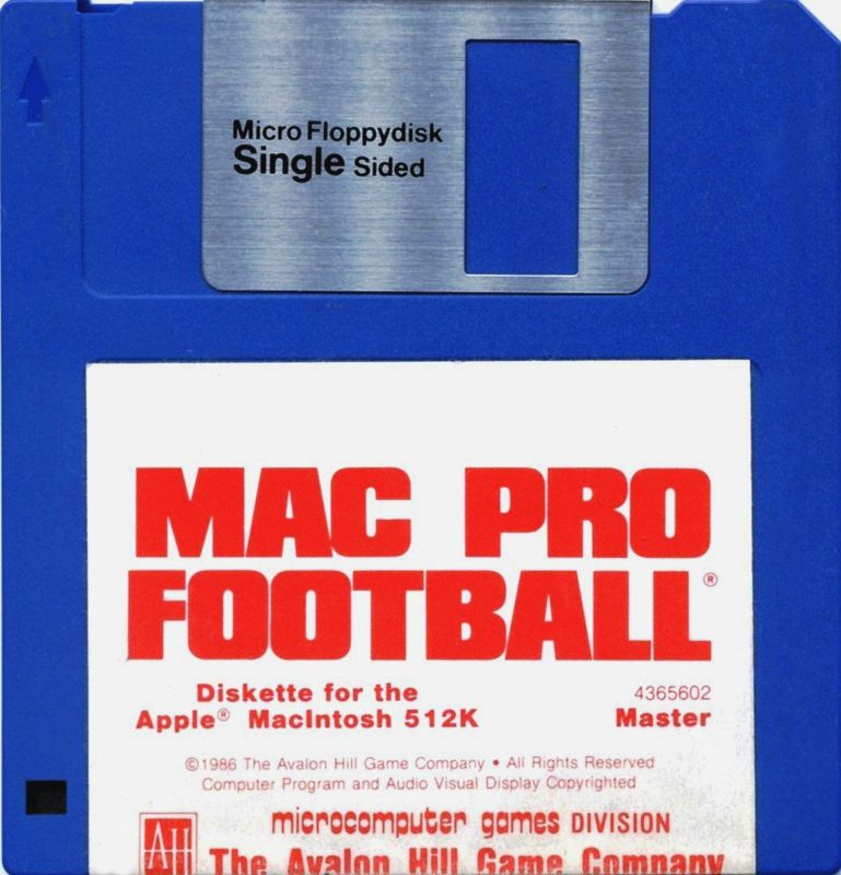 Media for Mac Pro Football (Macintosh): Master