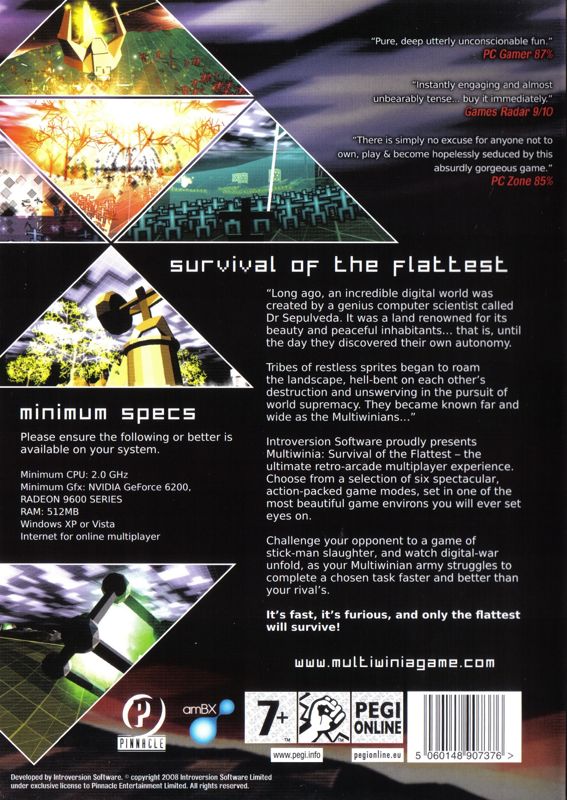 Back Cover for Multiwinia: Survival of the Flattest (Windows)
