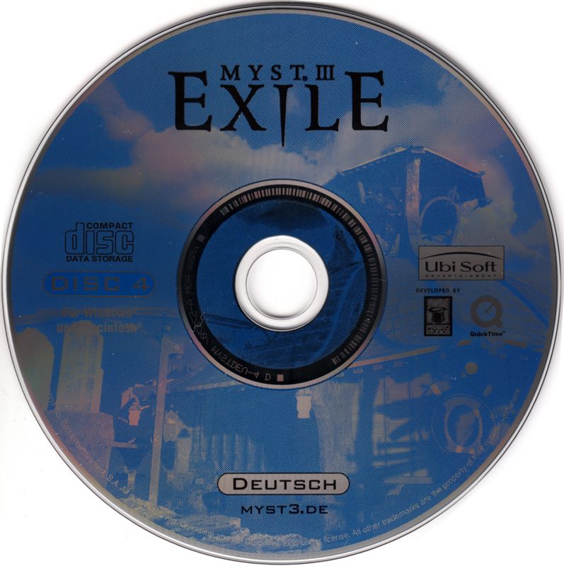 Media for Myst III: Exile (Collector's Edition) (Macintosh and Windows): Game CD 4