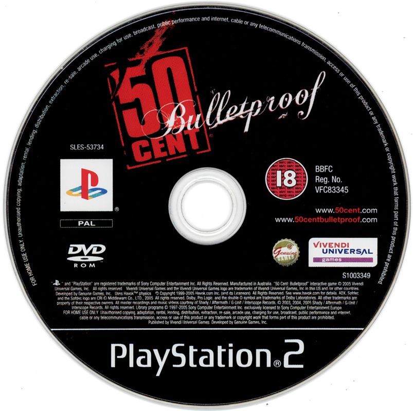 Media for 50 Cent: Bulletproof (PlayStation 2)