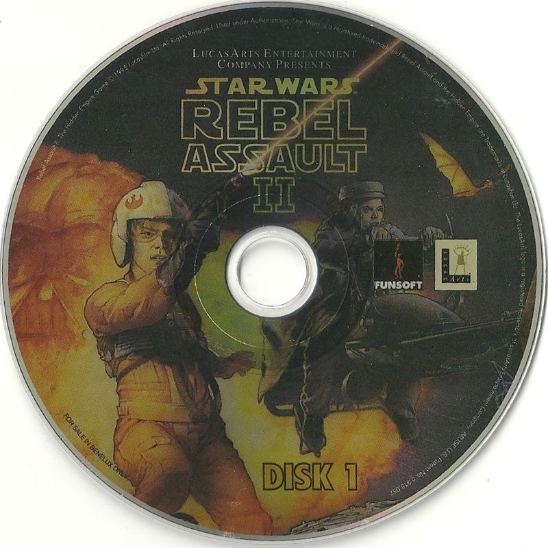 Media for Star Wars: Rebel Assault II - The Hidden Empire (DOS and Windows) (Home Software Benelux BV release): Disk 1 of 2