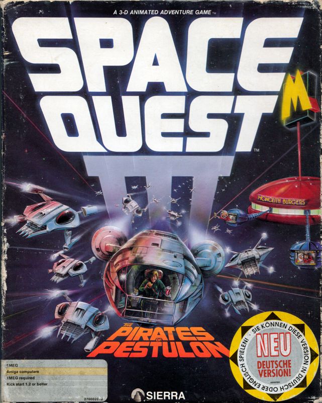 Front Cover for Space Quest III: The Pirates of Pestulon (Amiga)