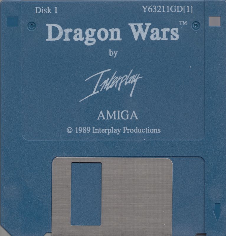 Media for Dragon Wars (Amiga): Disk 1 of 2