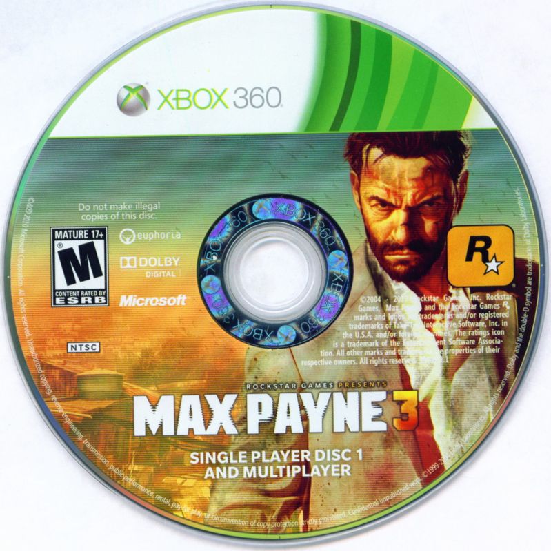 Max Payne 3 cover or packaging material - MobyGames