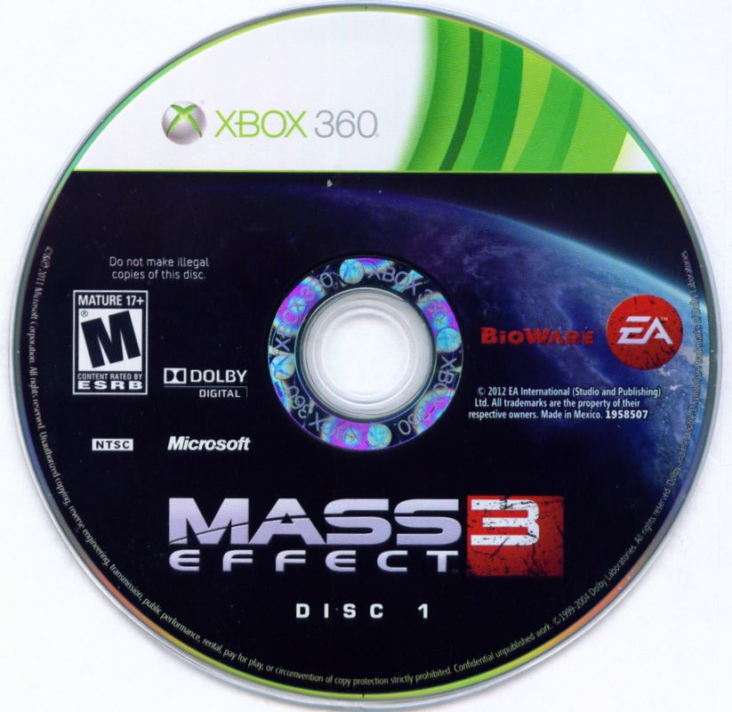 Mass Effect 3 cover or packaging material - MobyGames