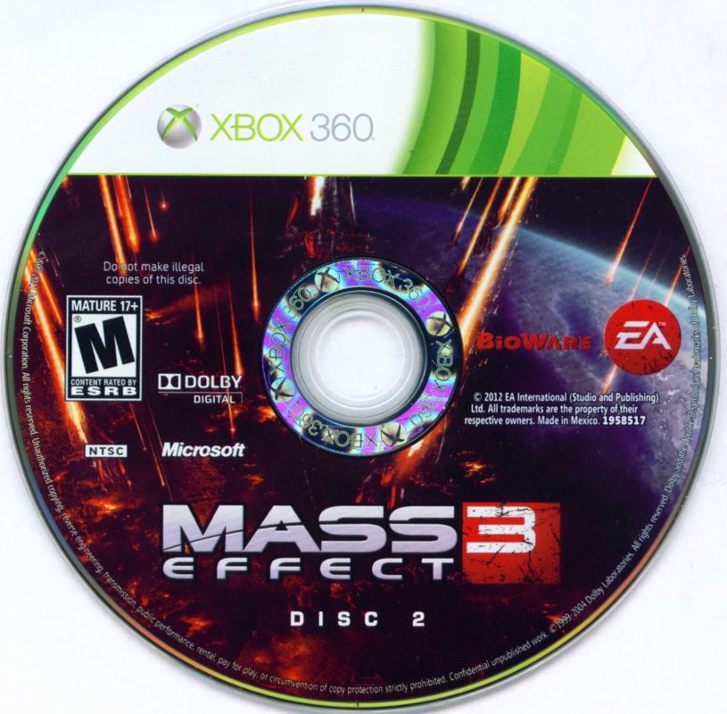 Media for Mass Effect 3 (Xbox 360): Disc 2