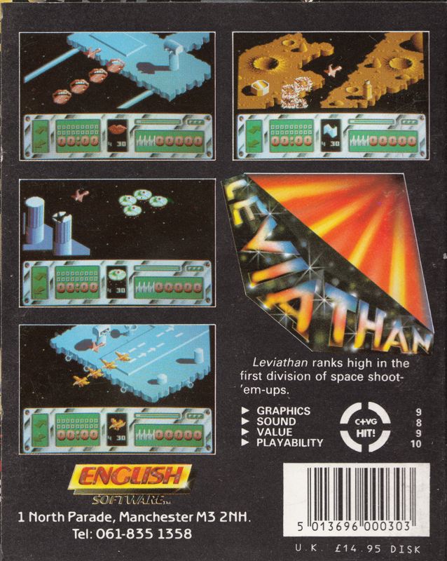 Back Cover for Leviathan (Atari ST)