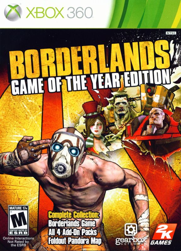 Front Cover for Borderlands: Game of the Year Edition (Xbox 360)