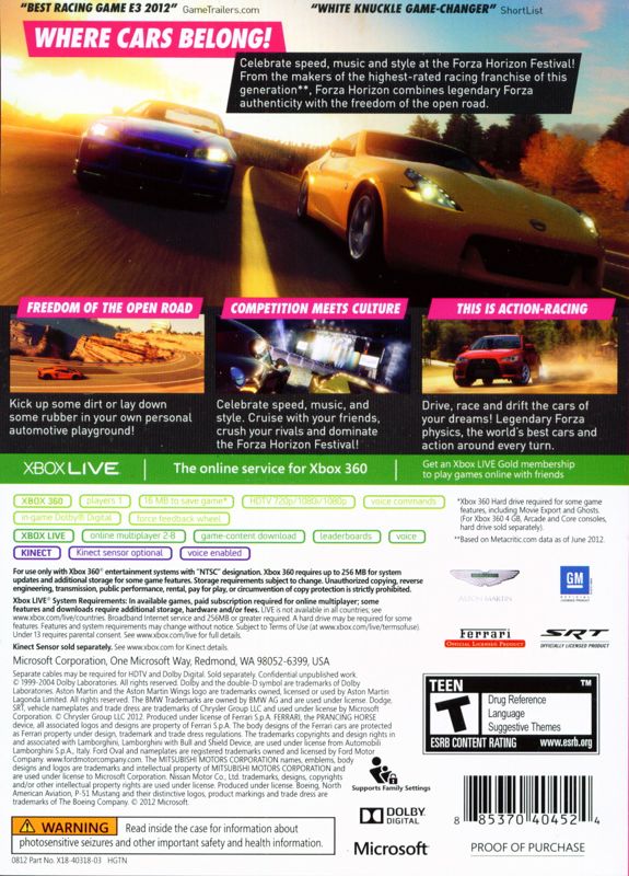 Forza Horizon (X360) - The Cover Project