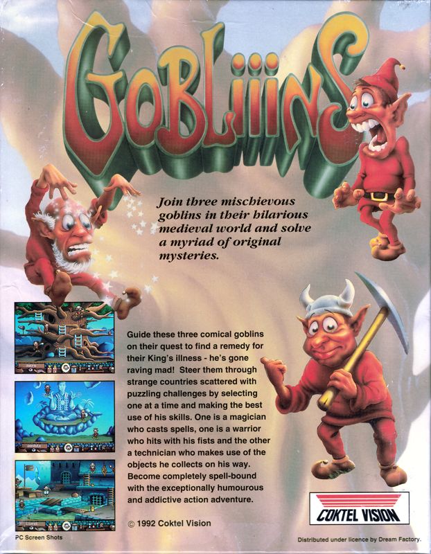 Back Cover for Gobliiins (Atari ST)