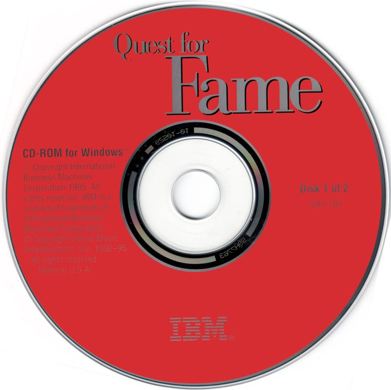 Media for Quest for Fame (Windows 3.x): Disc 1