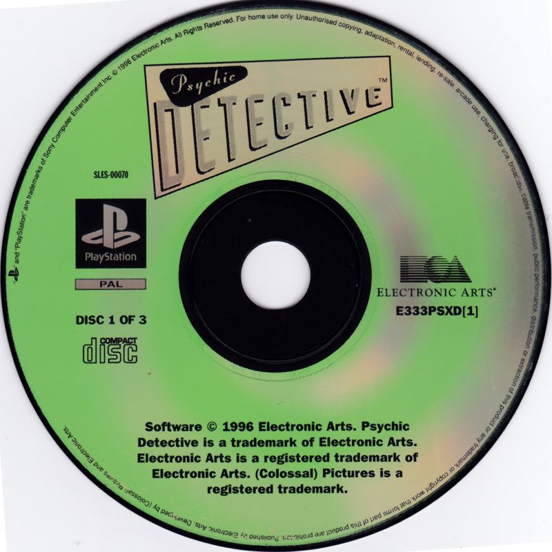 Media for Psychic Detective (PlayStation)
