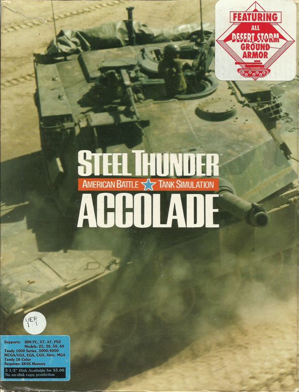 Front Cover for Steel Thunder (DOS) (5.25" disk release (v1.1))
