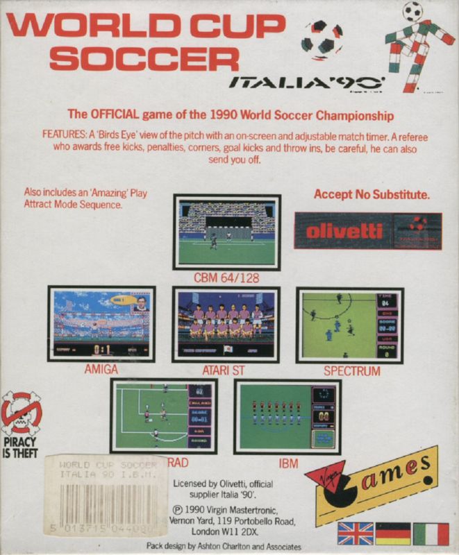 Rick Davis's World Trophy Soccer cover or packaging material - MobyGames