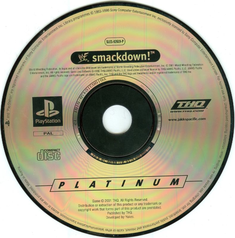 Media for WWF Smackdown! (PlayStation) (Platinum release)