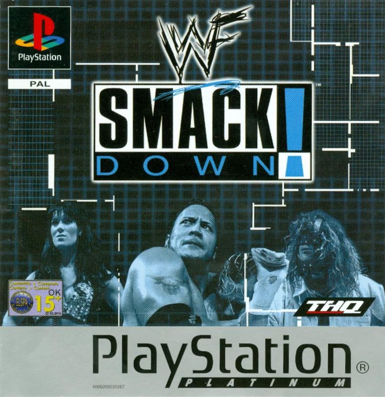 Front Cover for WWF Smackdown! (PlayStation) (Platinum release)