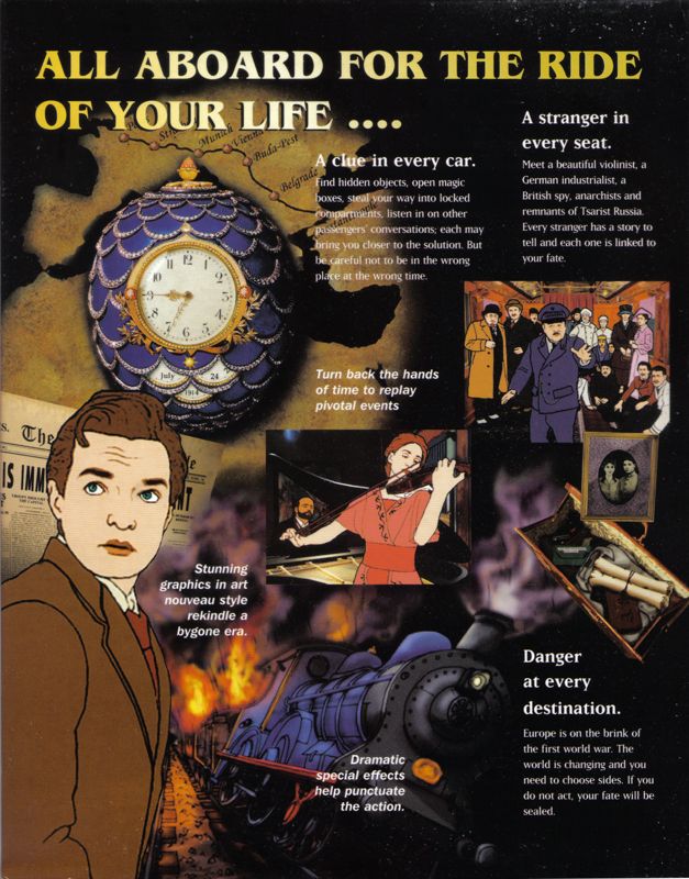 Inside Cover for The Last Express (DOS and Macintosh and Windows): Left Flap