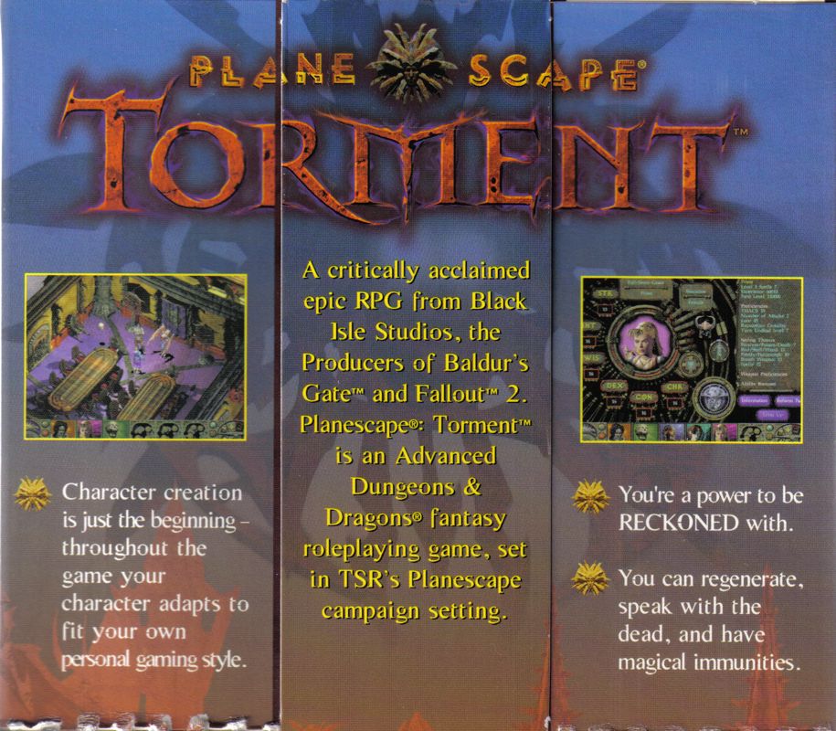 Inside Cover for Planescape: Torment / Soulbringer (Windows)