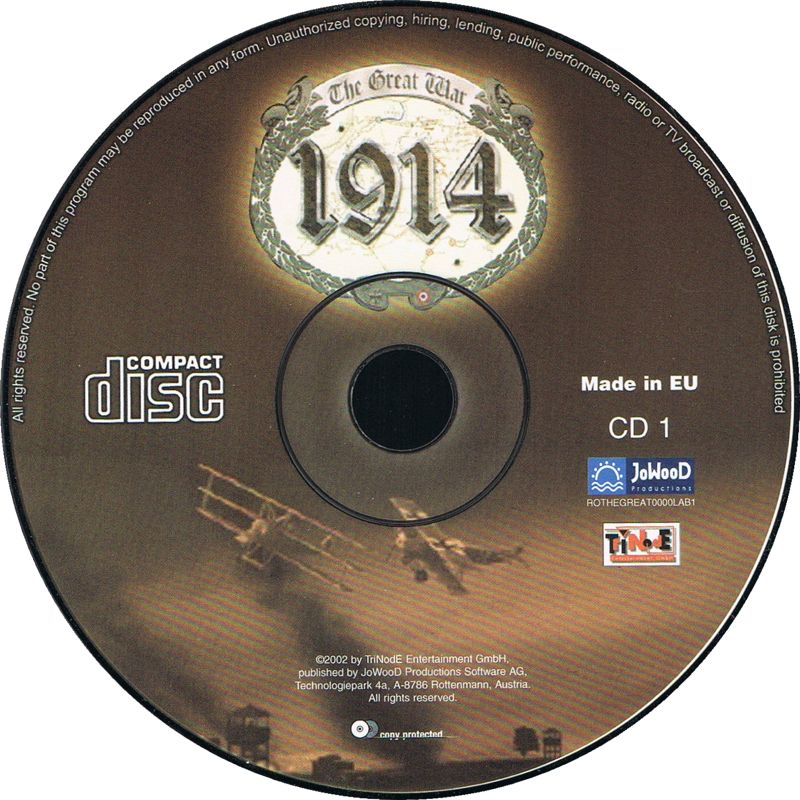 Media for 1914: The Great War (Windows): Disc 1