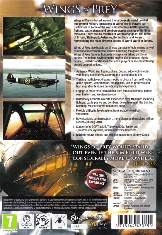 Back Cover for Wings of Prey (Windows)