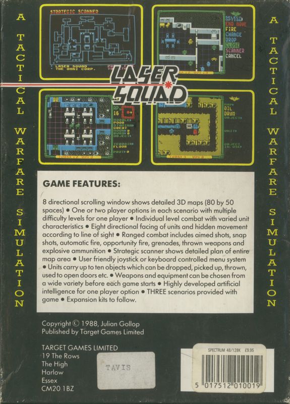 Front Cover for Laser Squad (ZX Spectrum)