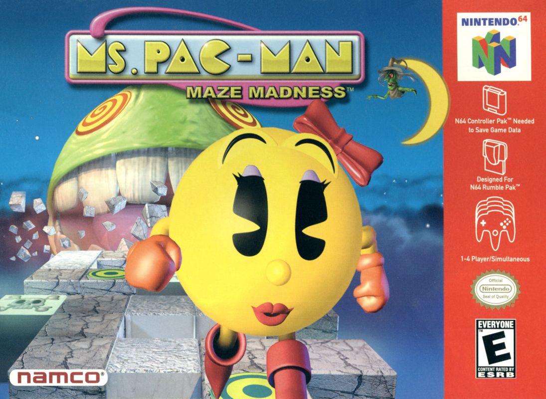Front Cover for Ms. Pac-Man Maze Madness (Nintendo 64)