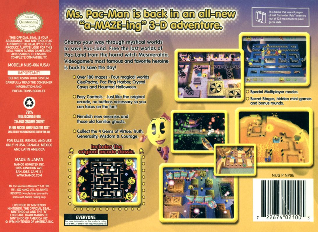 Ms pac man sales maze madness n64