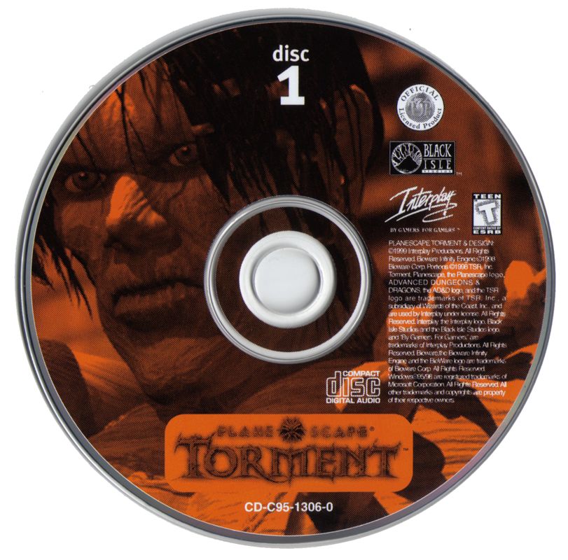Media for Planescape: Torment / Soulbringer (Windows): <i>Planescape: Torment</i> disc 1/2