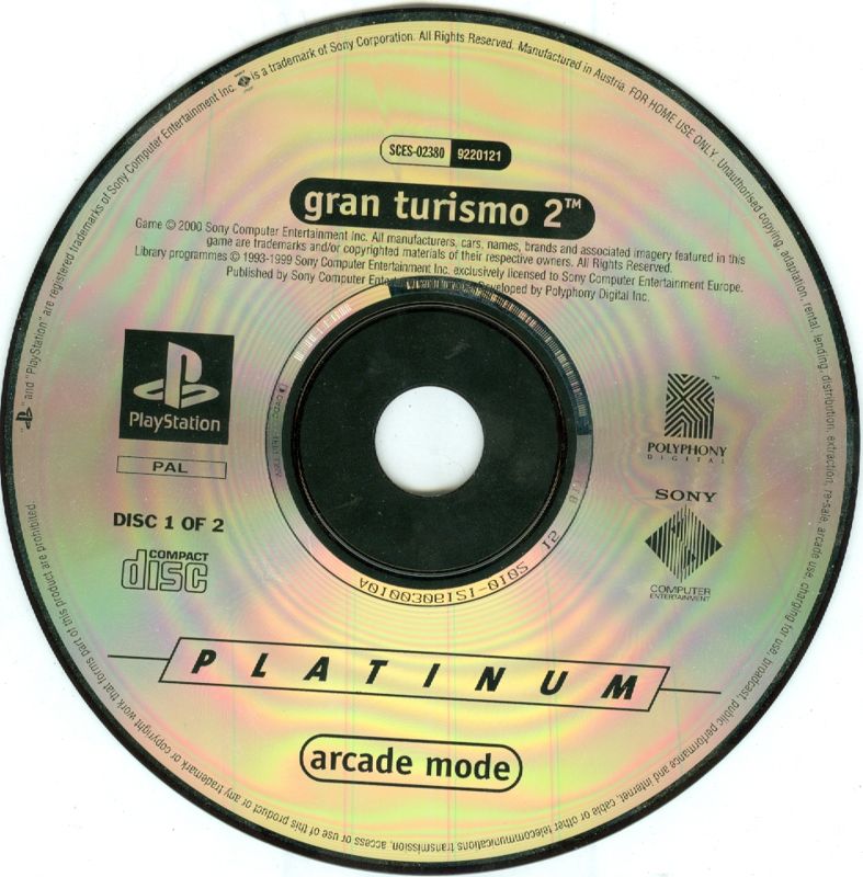 Media for Gran Turismo 2 (PlayStation) (Platinum release)