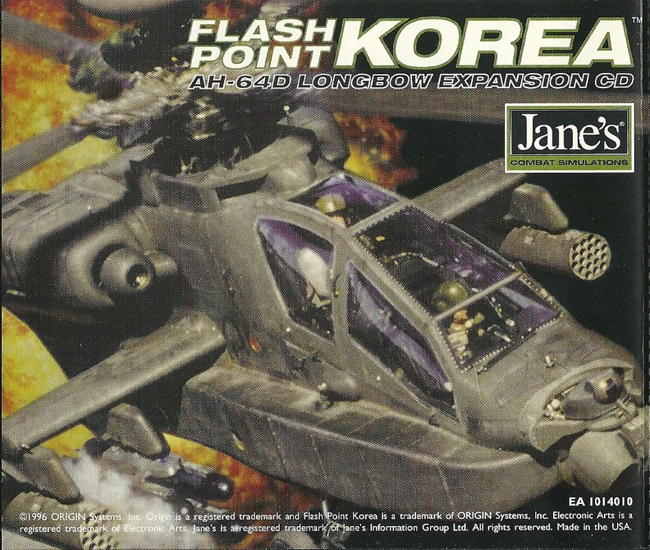 Other for Jane's Combat Simulations: AH-64D Longbow - Flash Point Korea (DOS): CD-inlay back