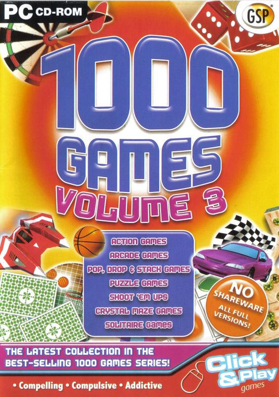 Front Cover for 1000 Games: Volume 3 (Windows)