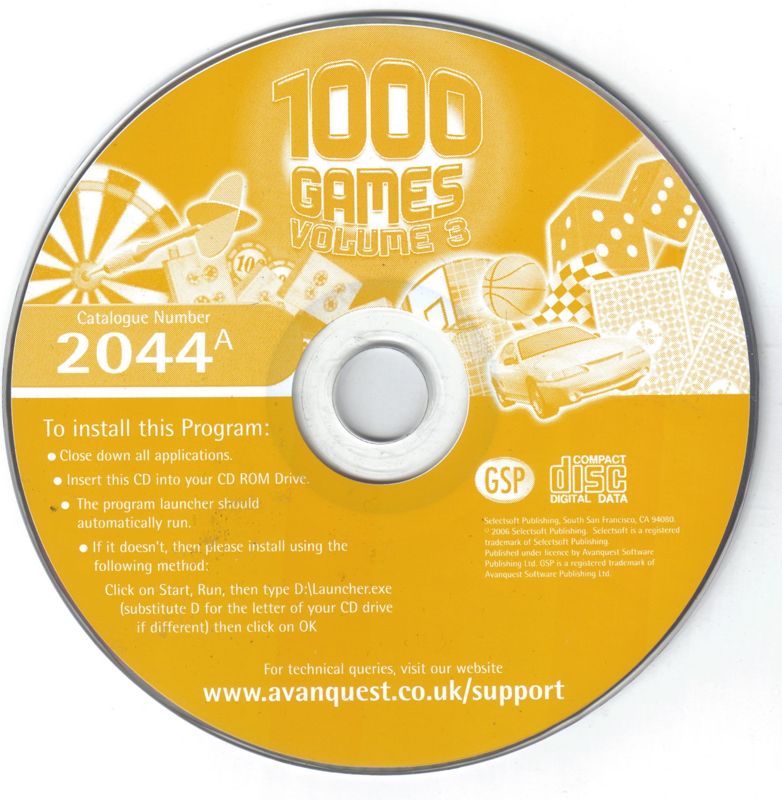 Media for 1000 Games: Volume 3 (Windows)