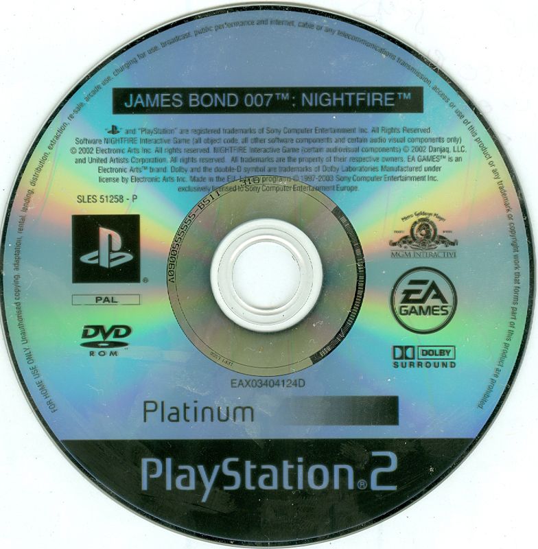 Media for 007: Nightfire (PlayStation 2) (Platinum release)
