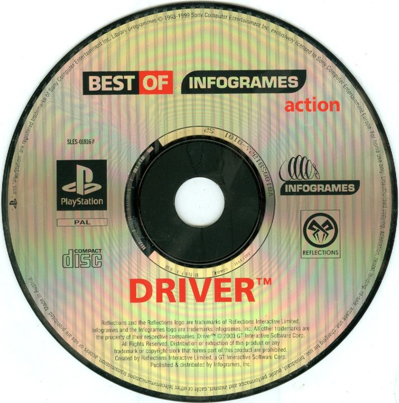 Media for Driver (PlayStation) (Best of Infogrames release)