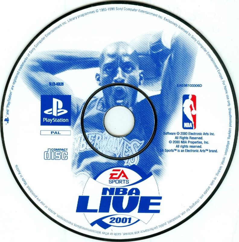 Media for NBA Live 2001 (PlayStation)