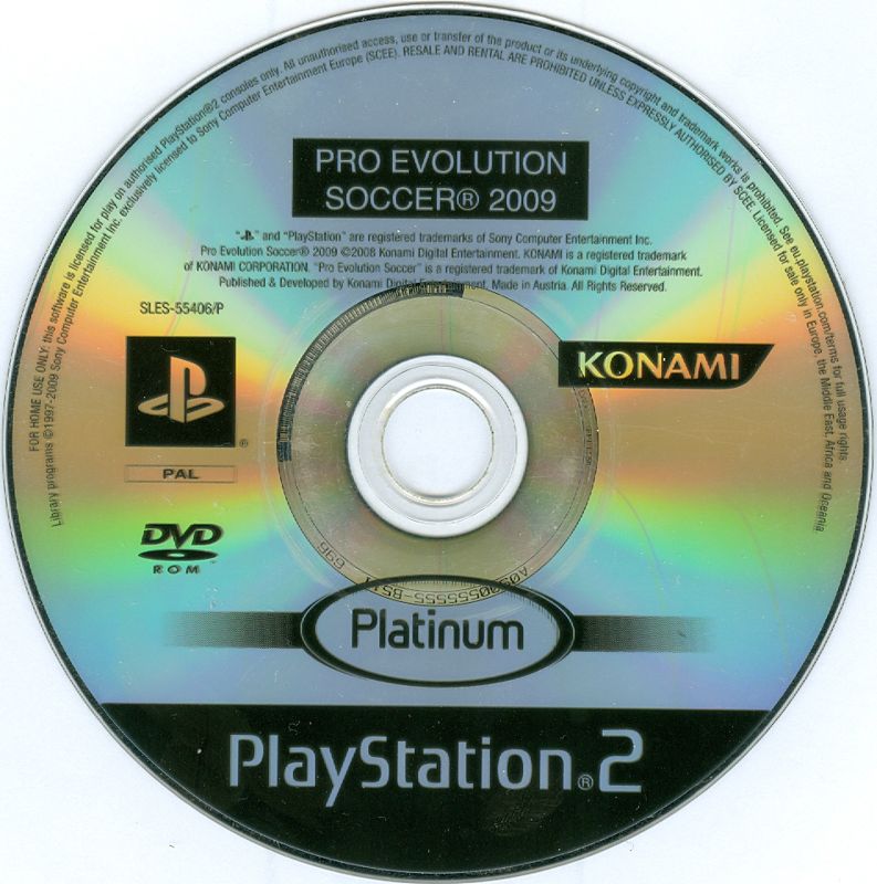 Media for PES 2009: Pro Evolution Soccer (PlayStation 2) (Platinum release)