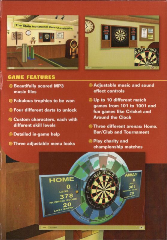 Inside Cover for Friday Night 3D Darts (Windows): Right