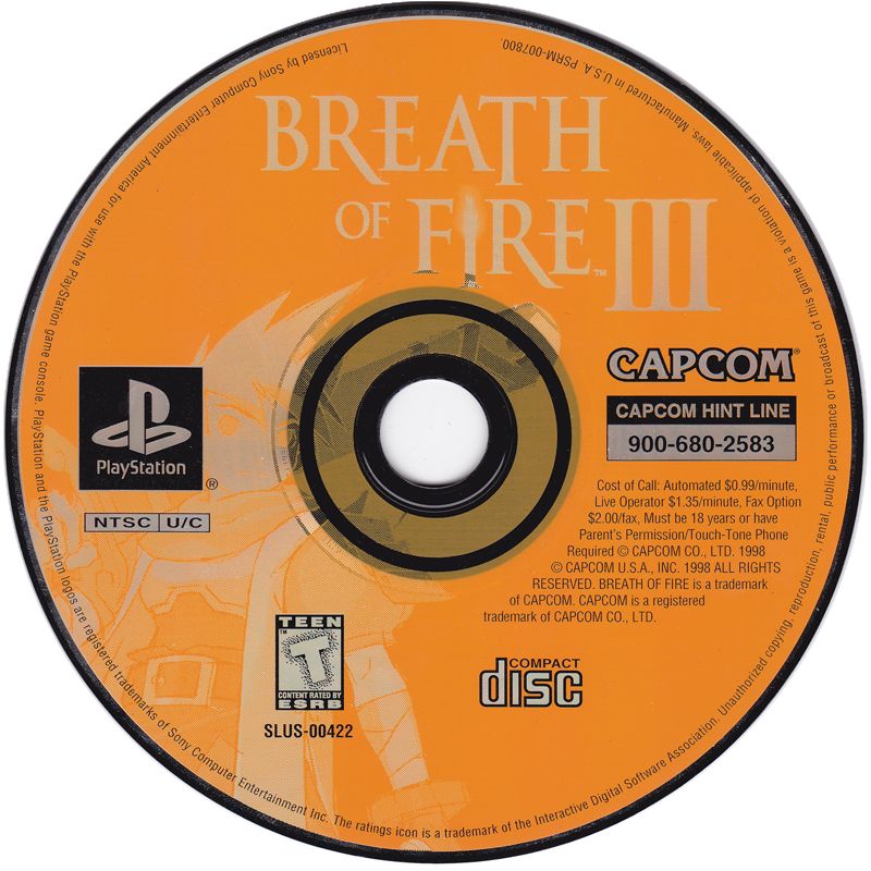 Media for Breath of Fire III (PlayStation)
