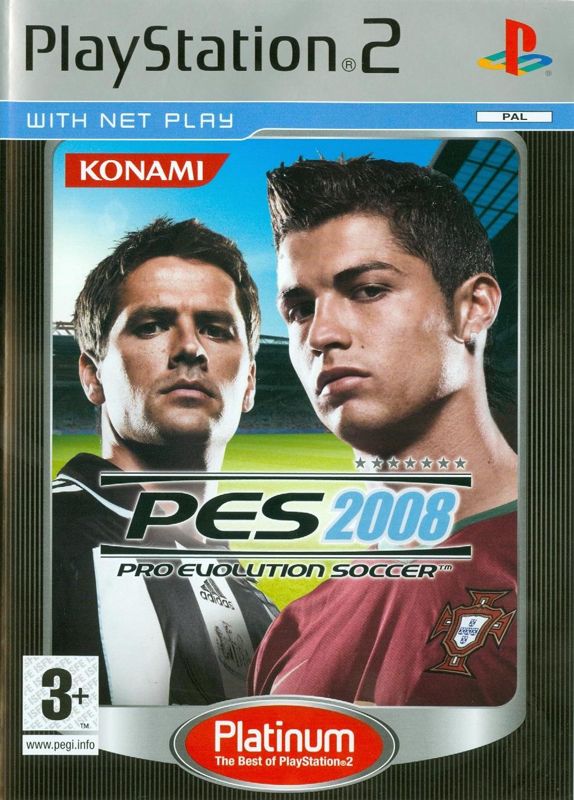Front Cover for PES 2008: Pro Evolution Soccer (PlayStation 2) (Platinum release)