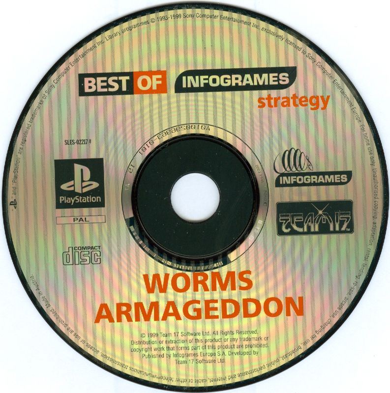 Media for Worms: Armageddon (PlayStation) (Best of Infogrames release)