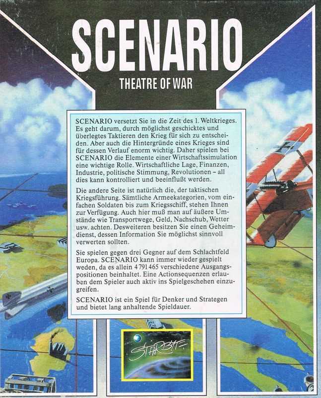 Back Cover for Scenario: Theatre of War (DOS)